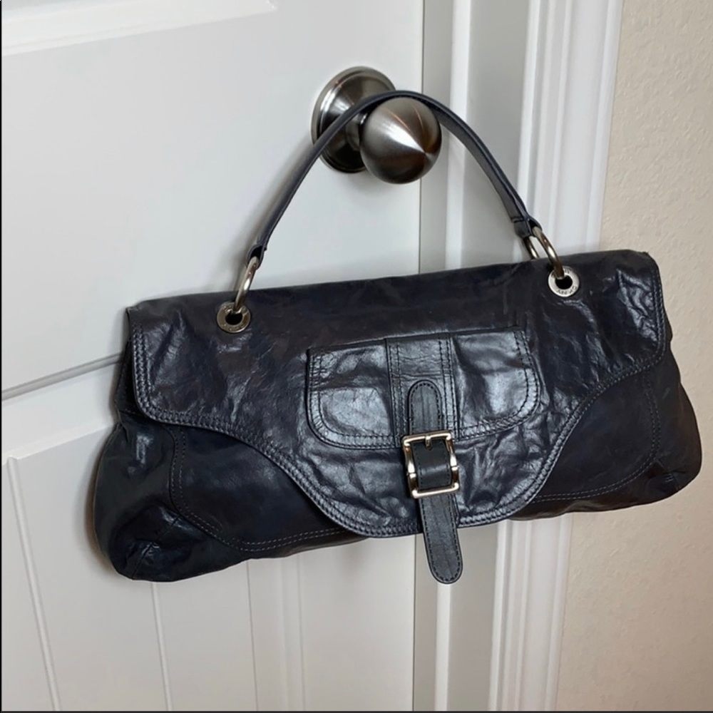DKNY Gray Leather Handbag